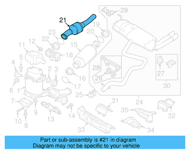 Catalytic Converter 1K0-254-401-R - View 21
