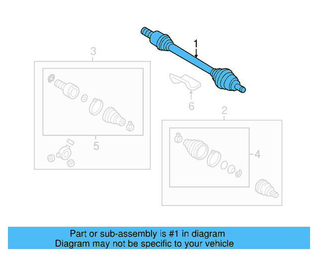 Axle Assembly 1K0-407-271-BP - View 4