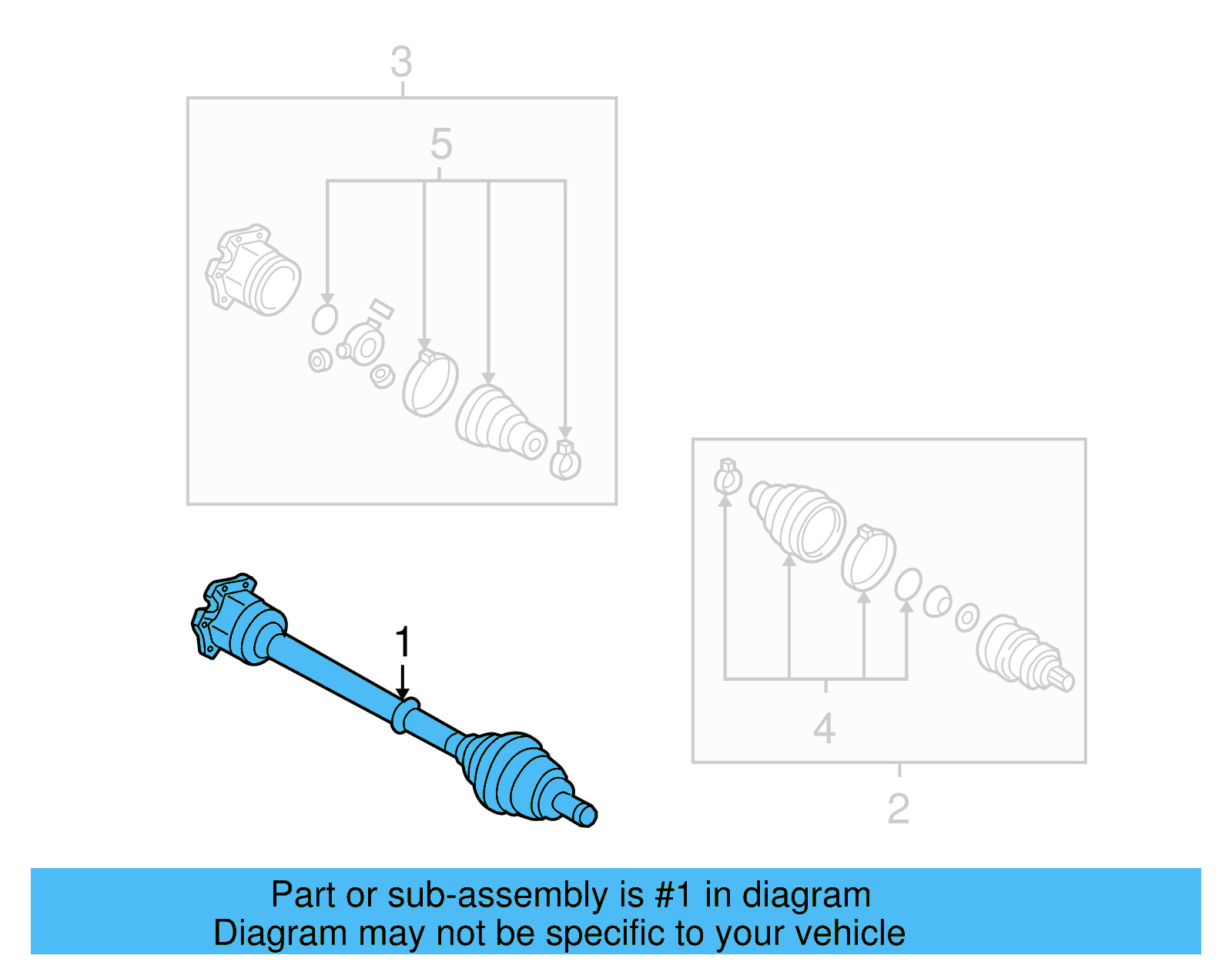 Axle Assembly 1K0-407-272-EC - View 3
