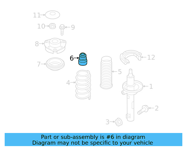 Strut Bumper 1K0-412-303-AA - View 3