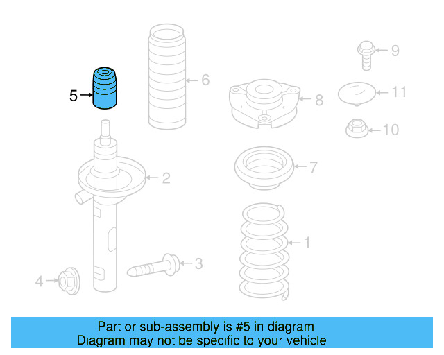 Suspension Strut Bumper 1K0-412-303-B - View 13