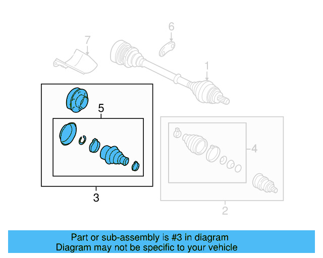Inner Joint Assembly 1K0-498-103-AX - View 23