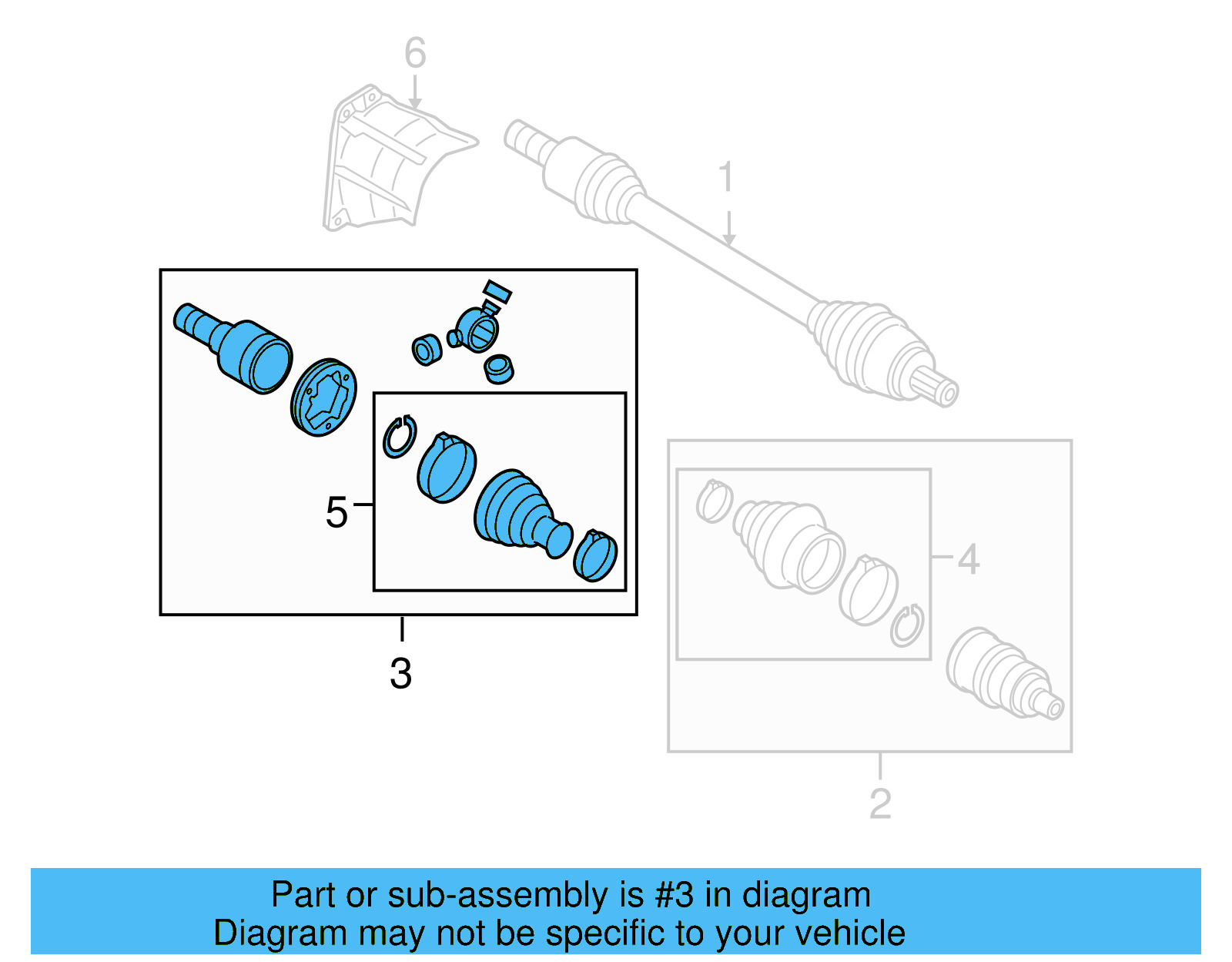 Inner Joint Assembly 1K0-498-103-AX - View 12