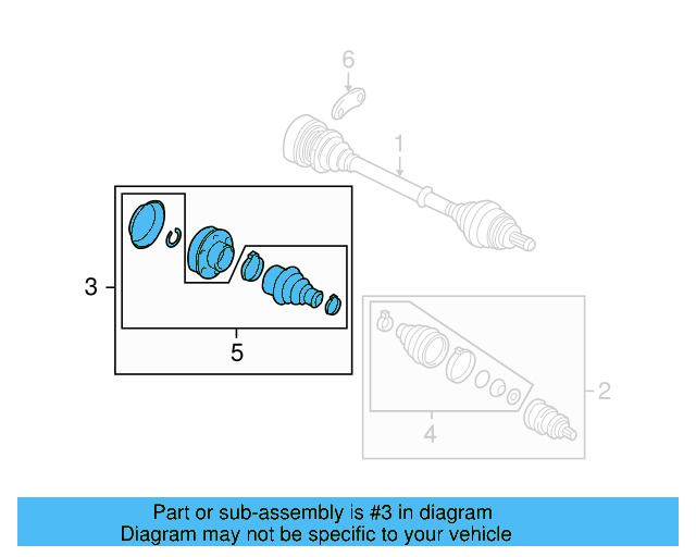Inner Joint Assembly 1K0-498-103-AX - View 13