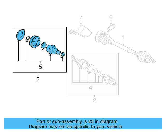 Inner Joint Assembly 1K0-498-103-AX