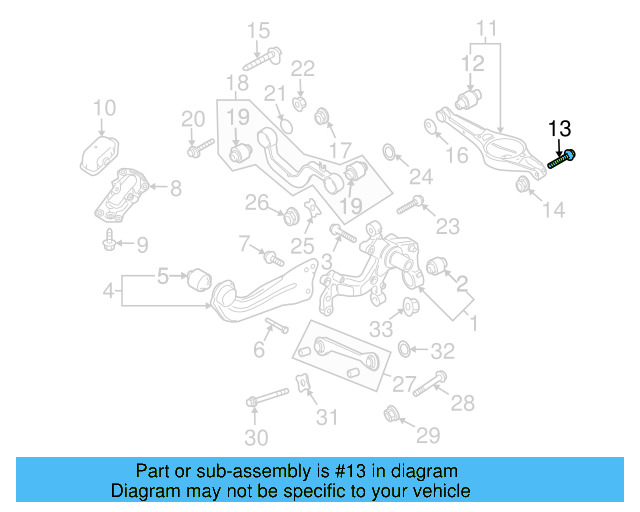 Lower Control Arm Mount Bolt N-106-286-01 - View 66