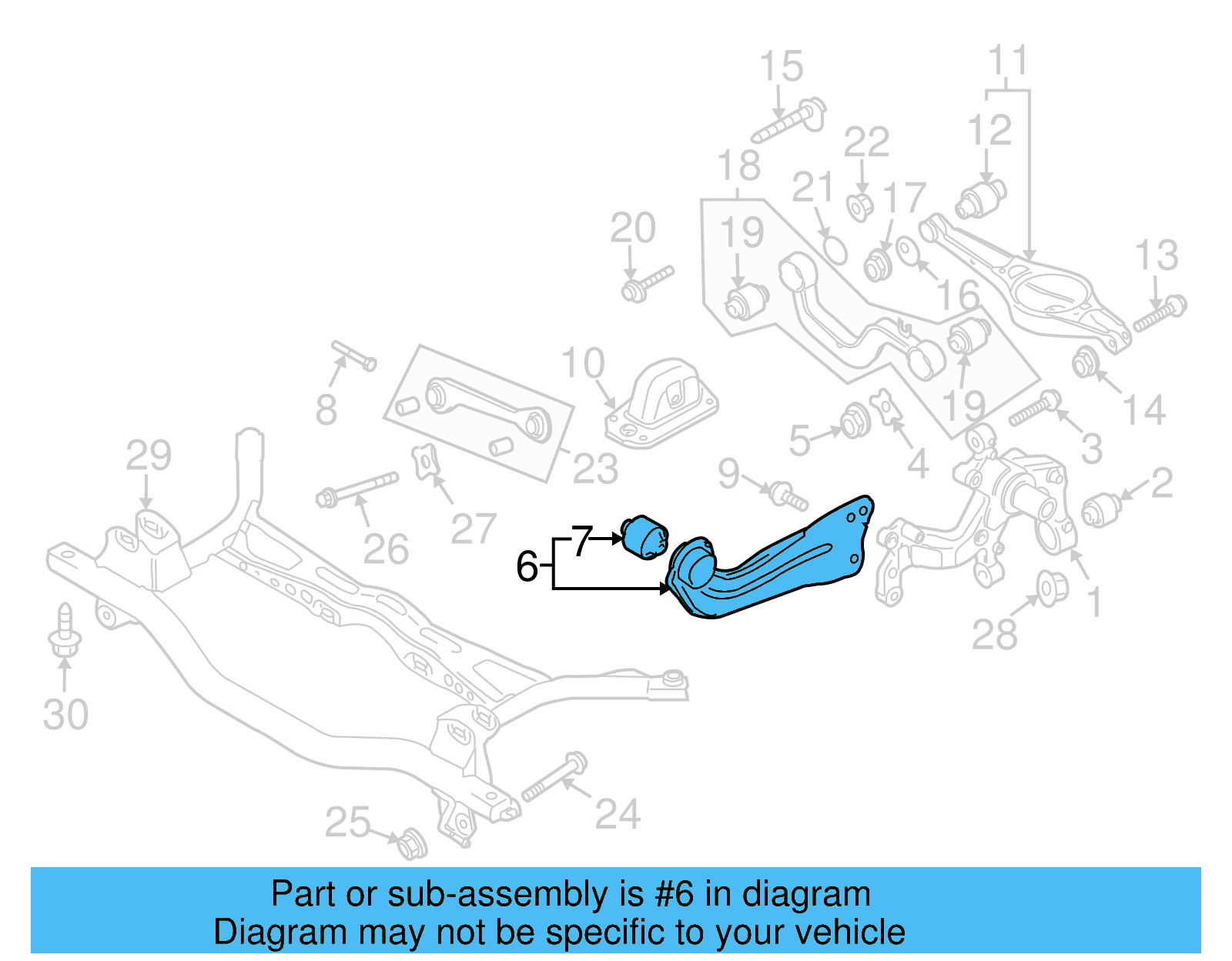 Trailing Arm 1K0-505-223-E - View 3