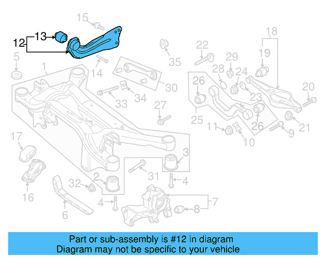 Trailing Arm Bushing 1K0-505-541-D - View 11