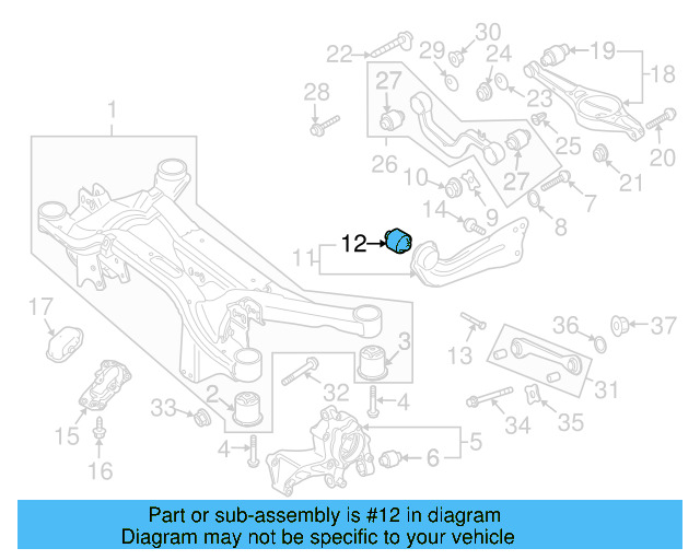 Trailing Arm Bushing 1K0-505-541-D - View 12