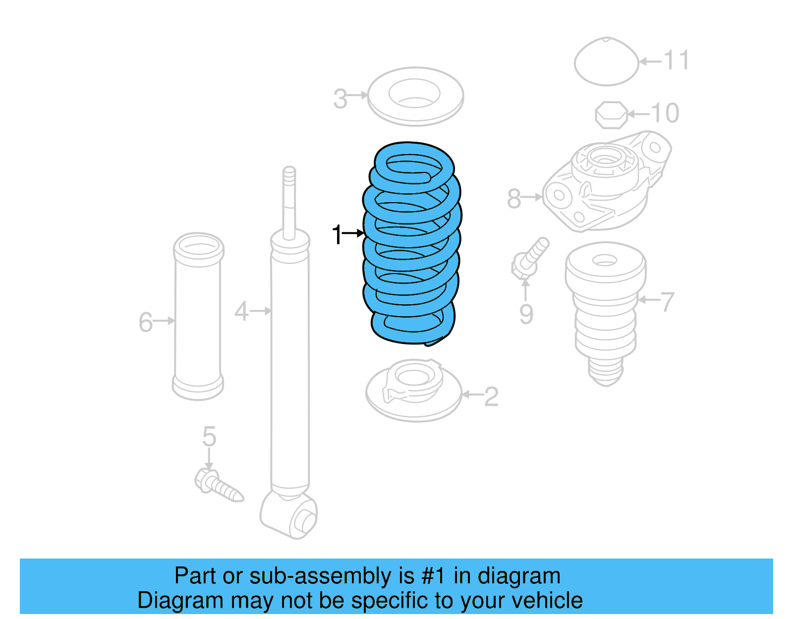 Coil Spring 5C0-511-115-AS - View 8