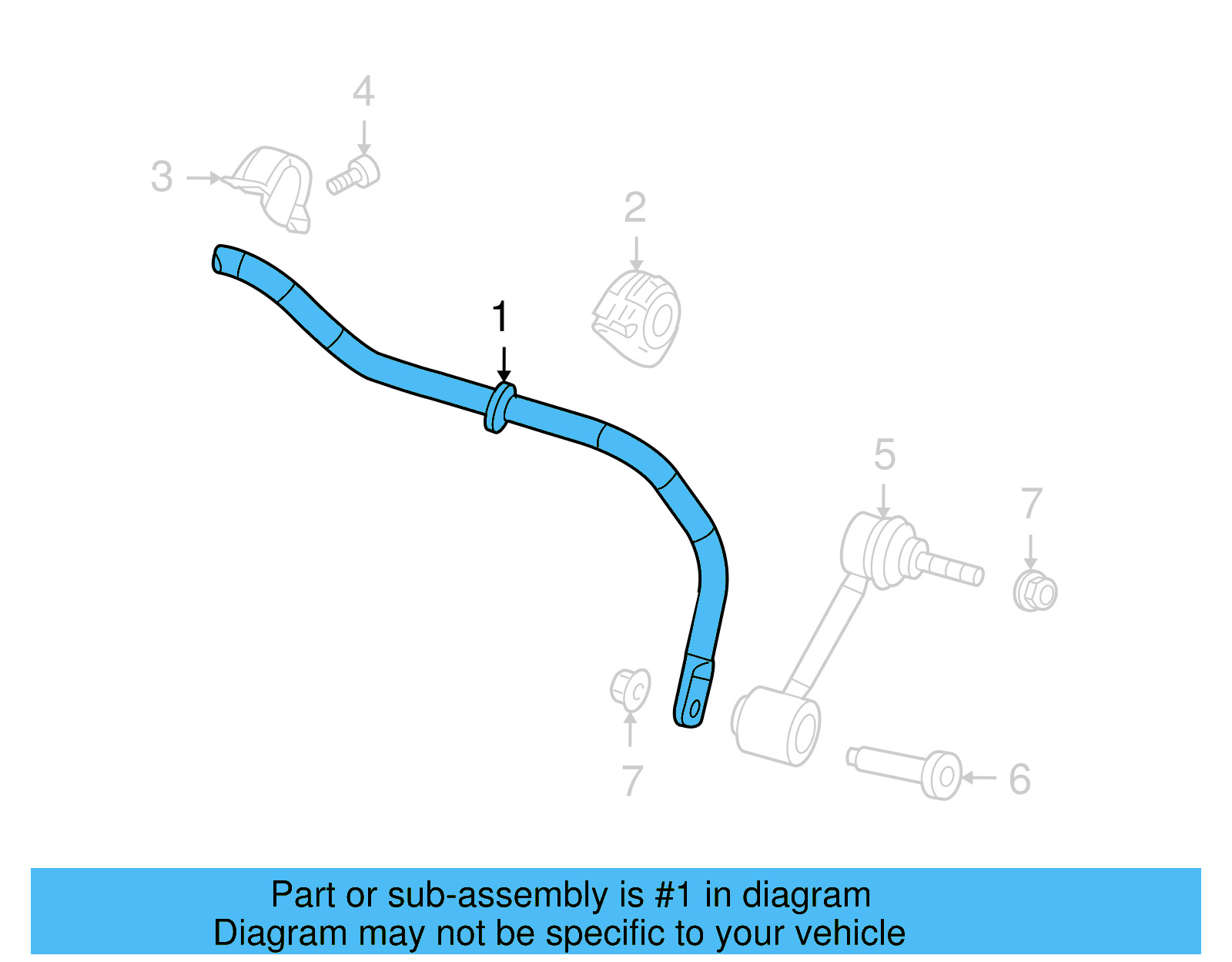 Stabilizer Bar 1K0-511-409-BP