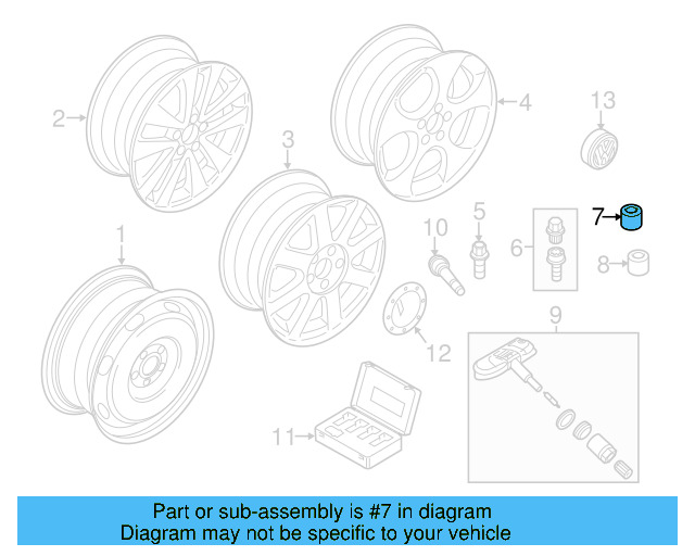 Center Cap 1K0-601-149-E-QZQ - View 13