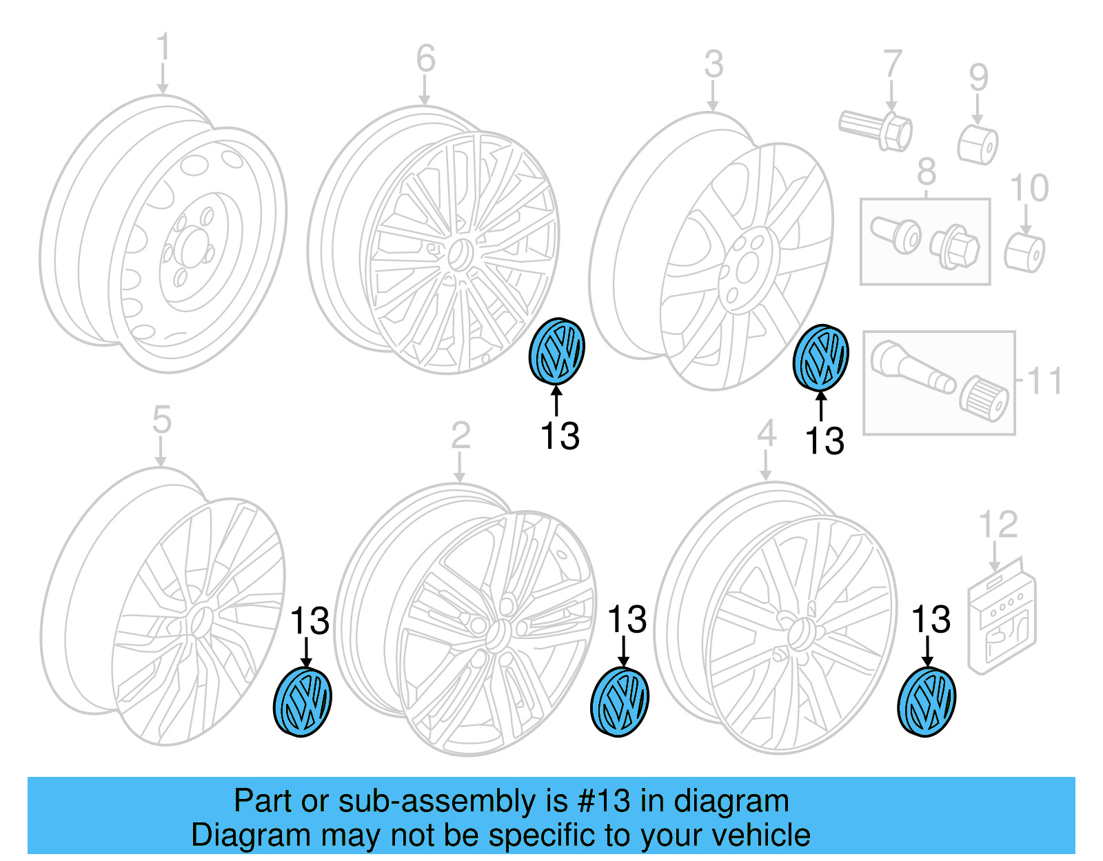 Center Cap 1K0-601-149-E-QZQ - View 15