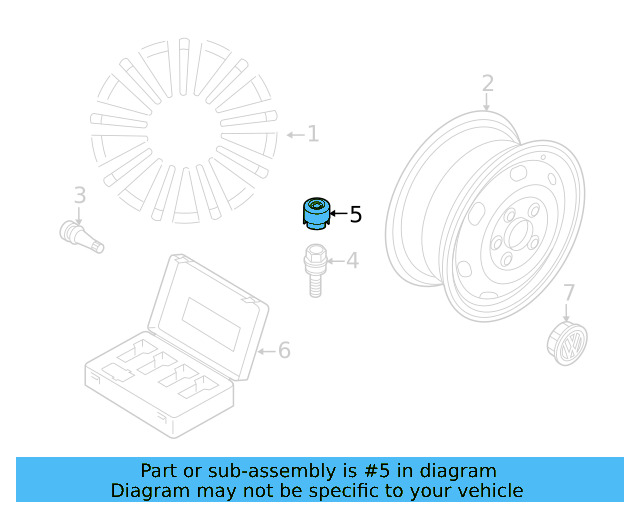 Wheel Bolt Cover 3C0-601-173-9B9 - View 15