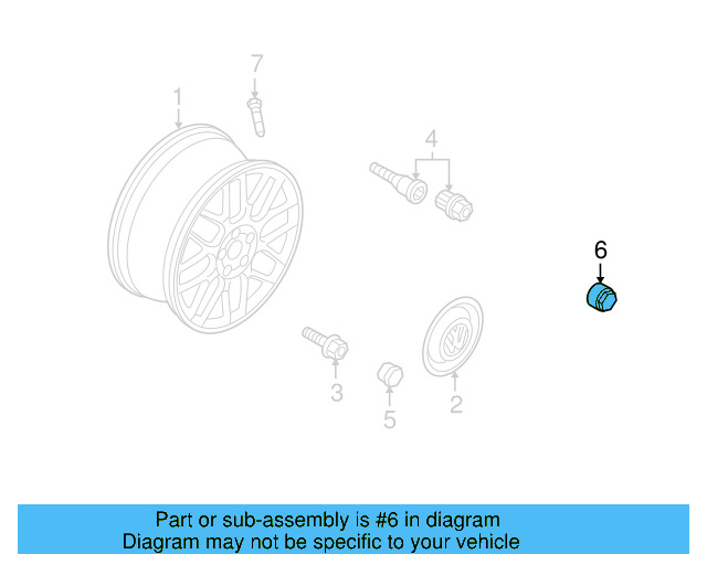 Wheel Bolt Cap 1K0-601-173-A-9B9 - View 19