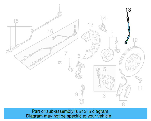 Brake Hose 1K0-611-701-K - View 3