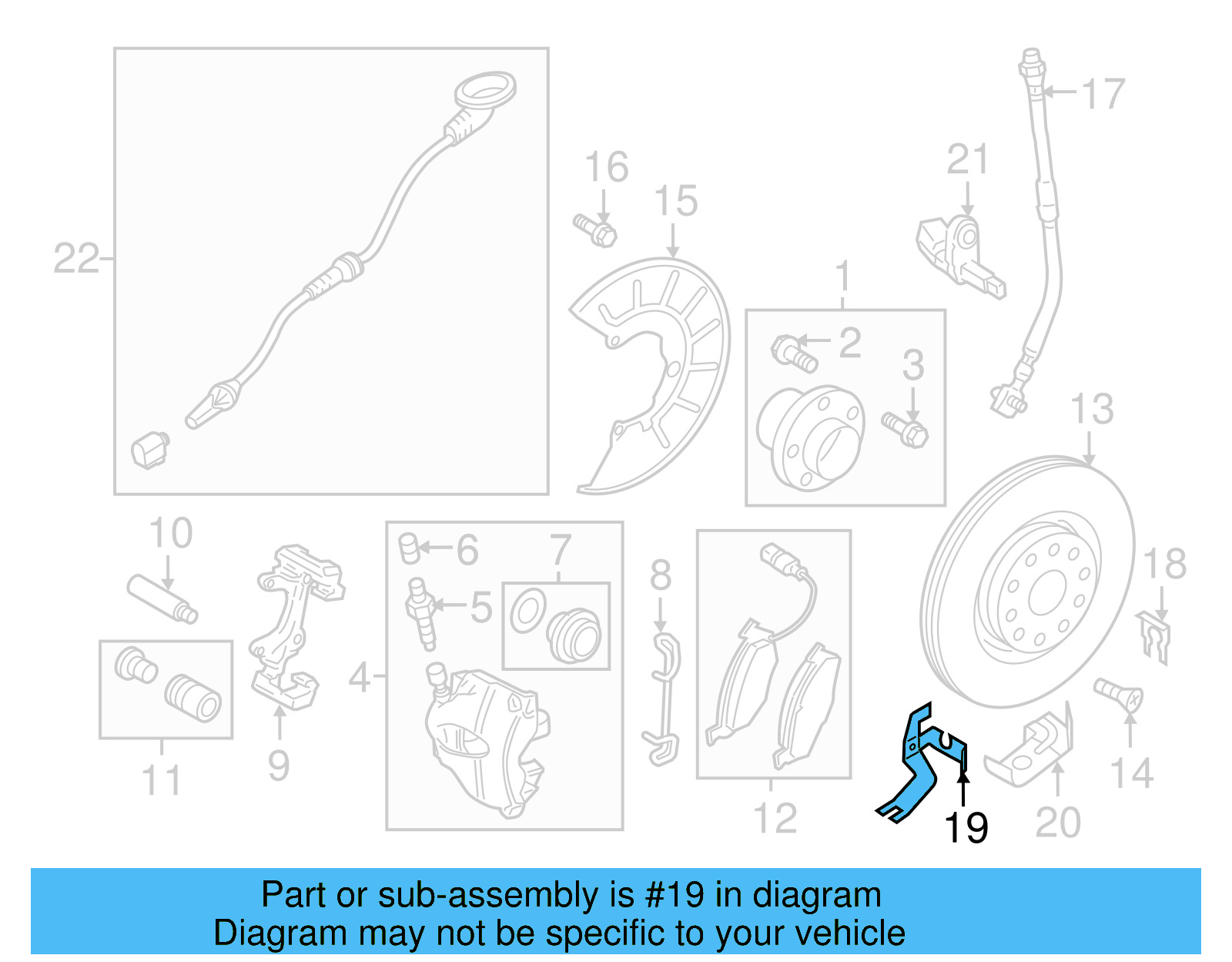 Brake Hose Bracket 1K0-611-841-F - View 16
