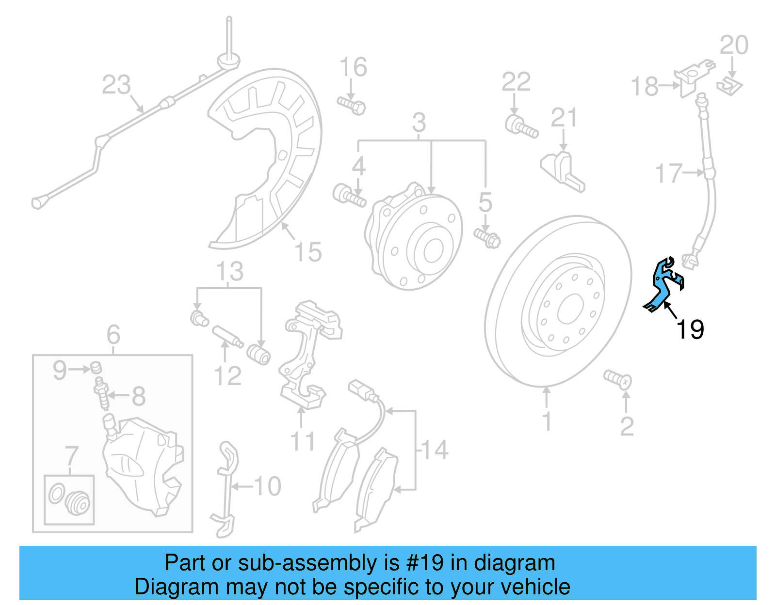 Brake Hose Lower Bracket 561-611-841
