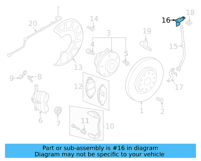 Bracket 1K0-611-846-B - View 26