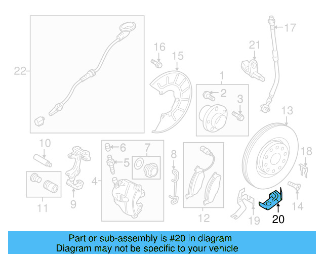 Bracket 1K0-611-846-B - View 66