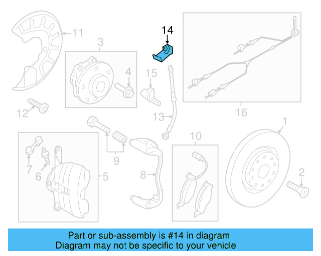 Bracket 1K0-611-846-B - View 28