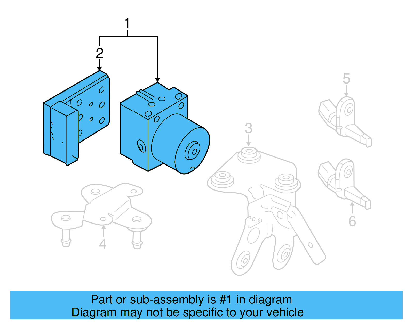 ABS Pump Assembly 1K0-614-517-AS-BEF