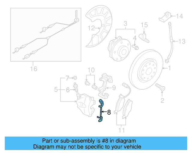 Brake Pads Retainer Spring 1K0-615-269 - View 11