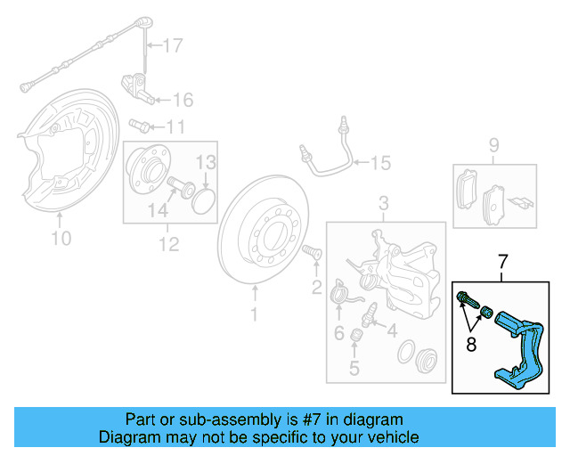 Caliper Mount 1K0-615-425-P - View 8