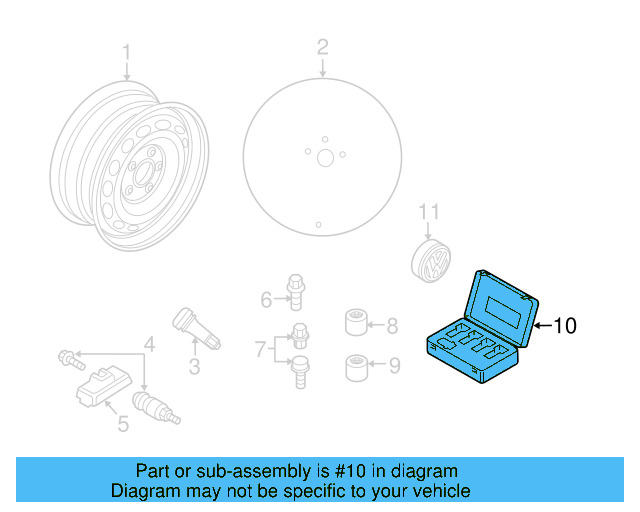 Lockable Wheel Bolt Set 1K0-698-137-A - View 57