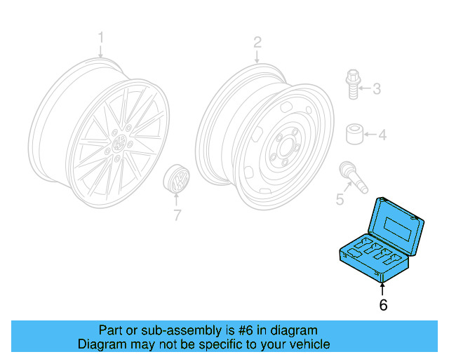 Lockable Wheel Bolt Set 1K0-698-137-A - View 46