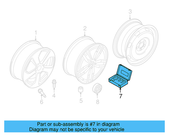 Lockable Wheel Bolt Set 1K0-698-137-A - View 64
