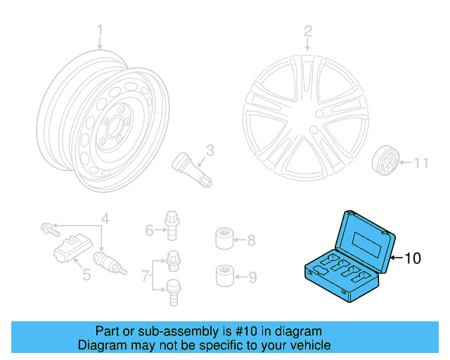 Lockable Wheel Bolt Set 1K0-698-137-A - View 50