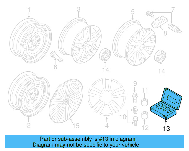 Lockable Wheel Bolt Set 1K0-698-137-A - View 54