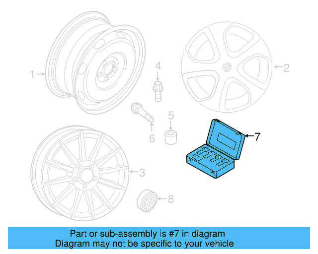 Lockable Wheel Bolt Set 1K0-698-137-A - View 21