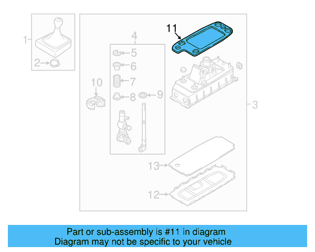 Gasket 1K0-711-267-B - View 10