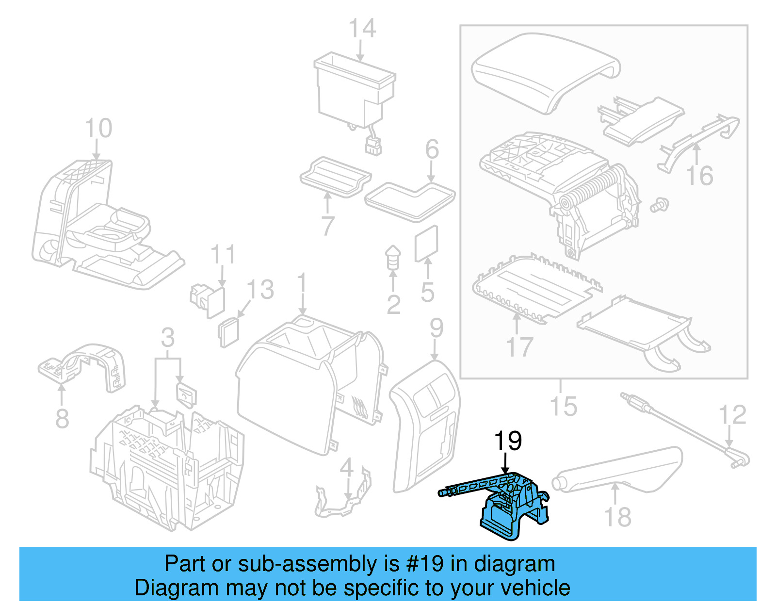 Parking Brake Handle Assembly 1K0-711-303-P-3Q7