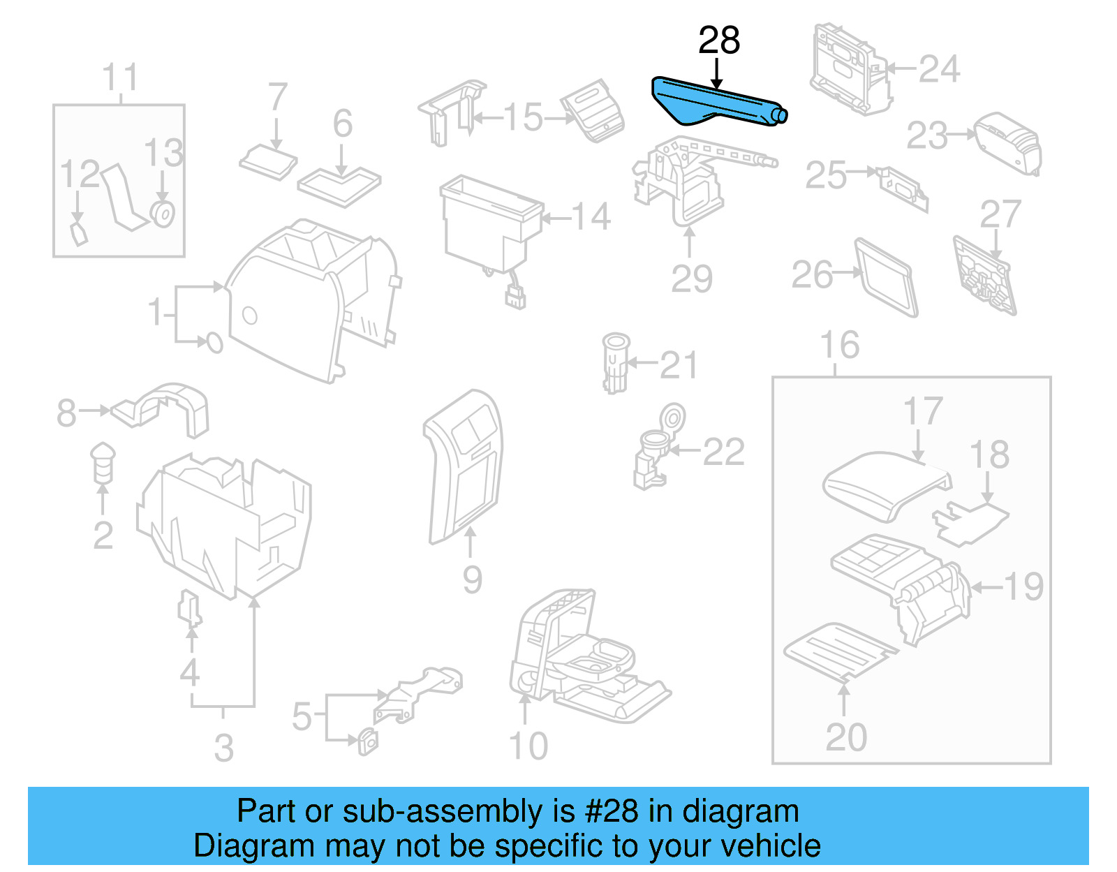 Park Brake Handle 1K0-711-461-E-ULH - View 30