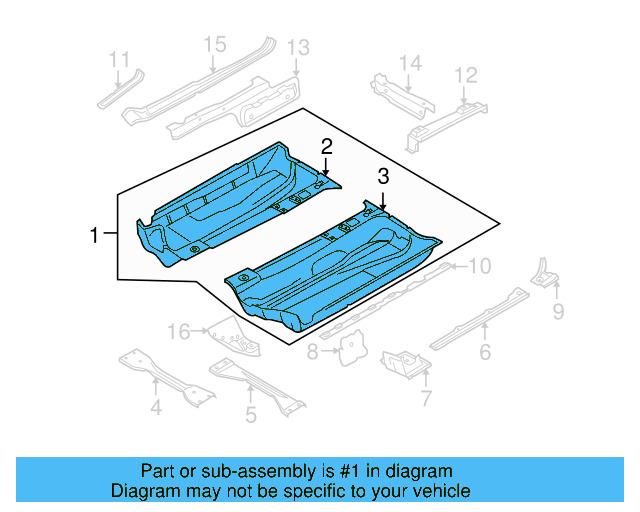Floor Pan Assembly 1K0-803-073-A - View 5