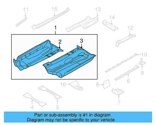 Floor Pan Assembly 1K0-803-073-A - View 9