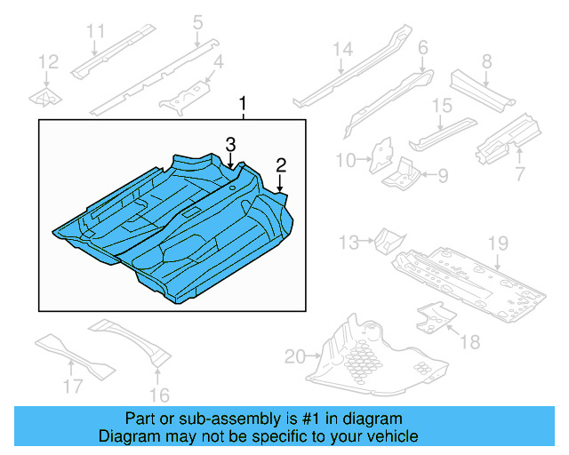 Floor Pan Assembly 1K0-803-073-C - View 7