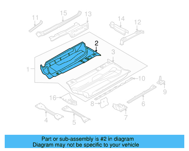 Floor Pan 1K0-803-206 - View 3