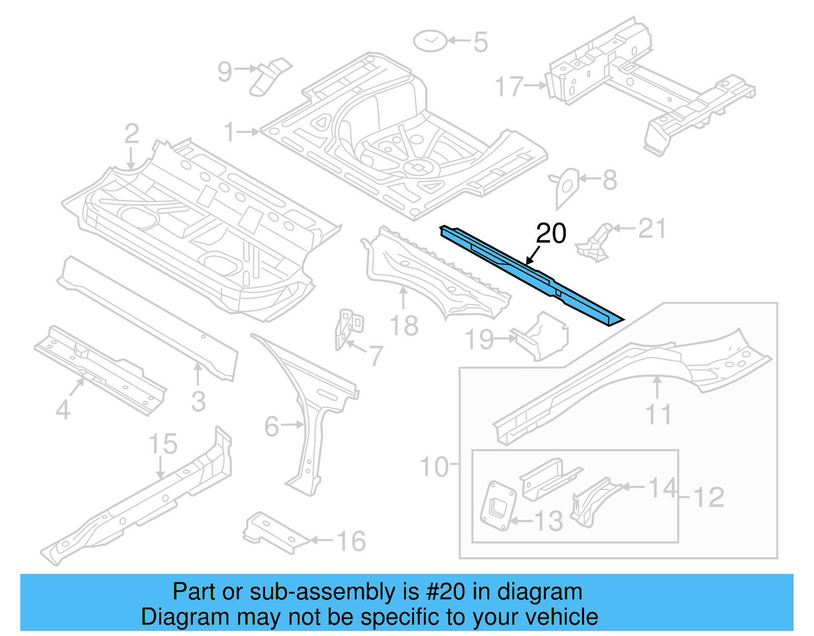 Floor Pan Cross 1K0-803-531-A - View 37
