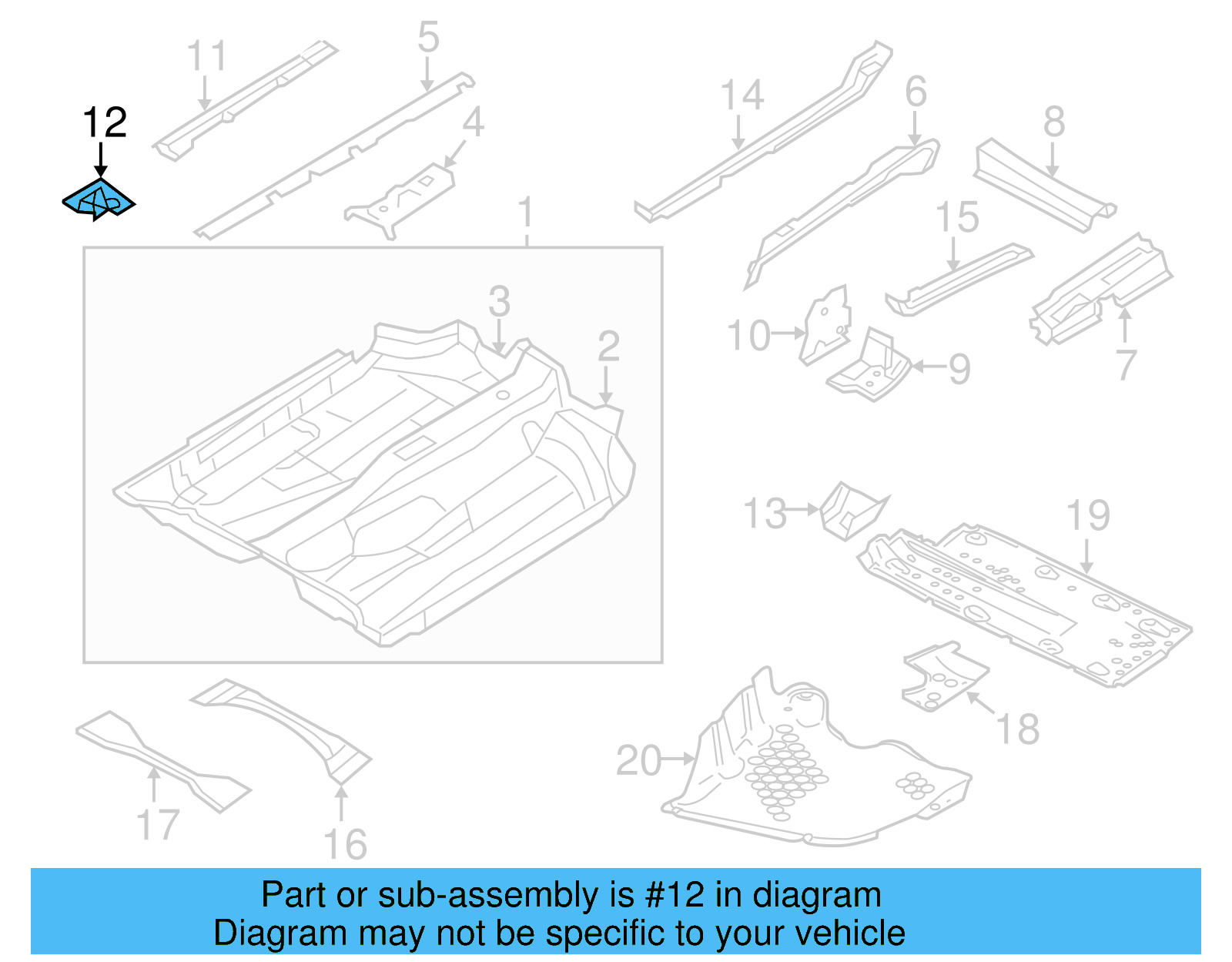 Center Plate 1K0-804-213 - View 9