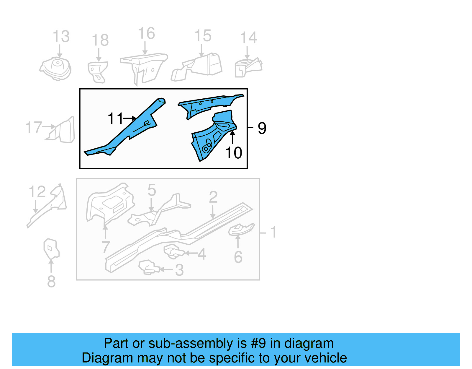 Apron Assembly 1K0-805-116-A - View 3