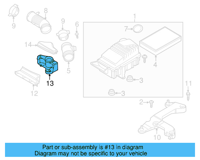 Air Duct 1K0-805-962-B-9B9 - View 13