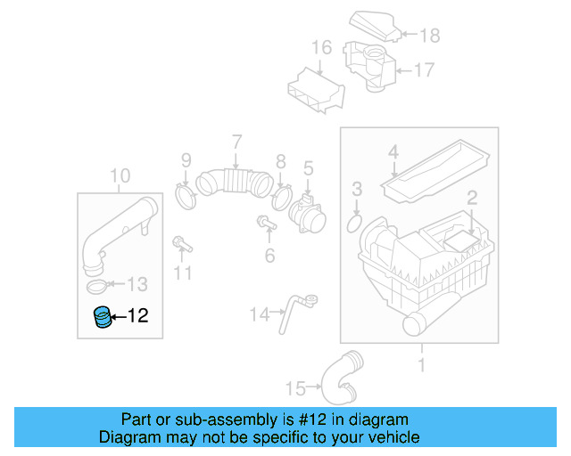 Engine Air Intake Hose 1K0-129-627-C - View 80