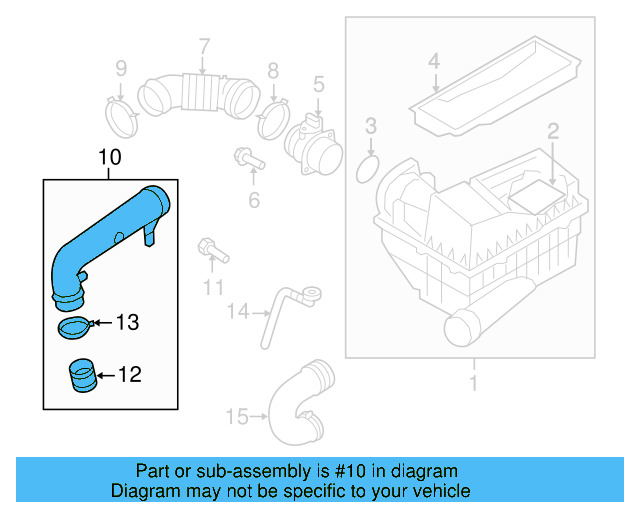 Engine Air Intake Hose 1K0-129-627-C - View 53