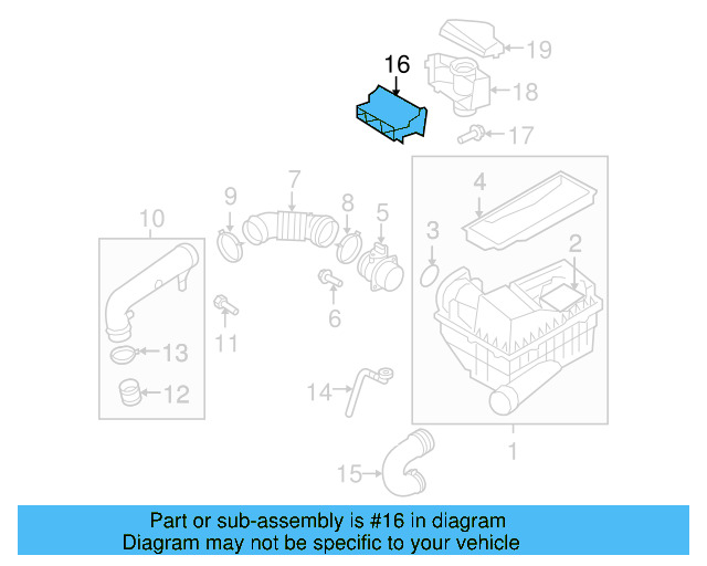 Inlet Duct 1K0-805-971-C-9B9 - View 98