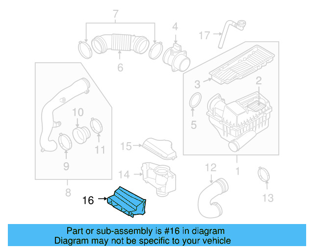 Inlet Duct 1K0-805-971-C-9B9 - View 63