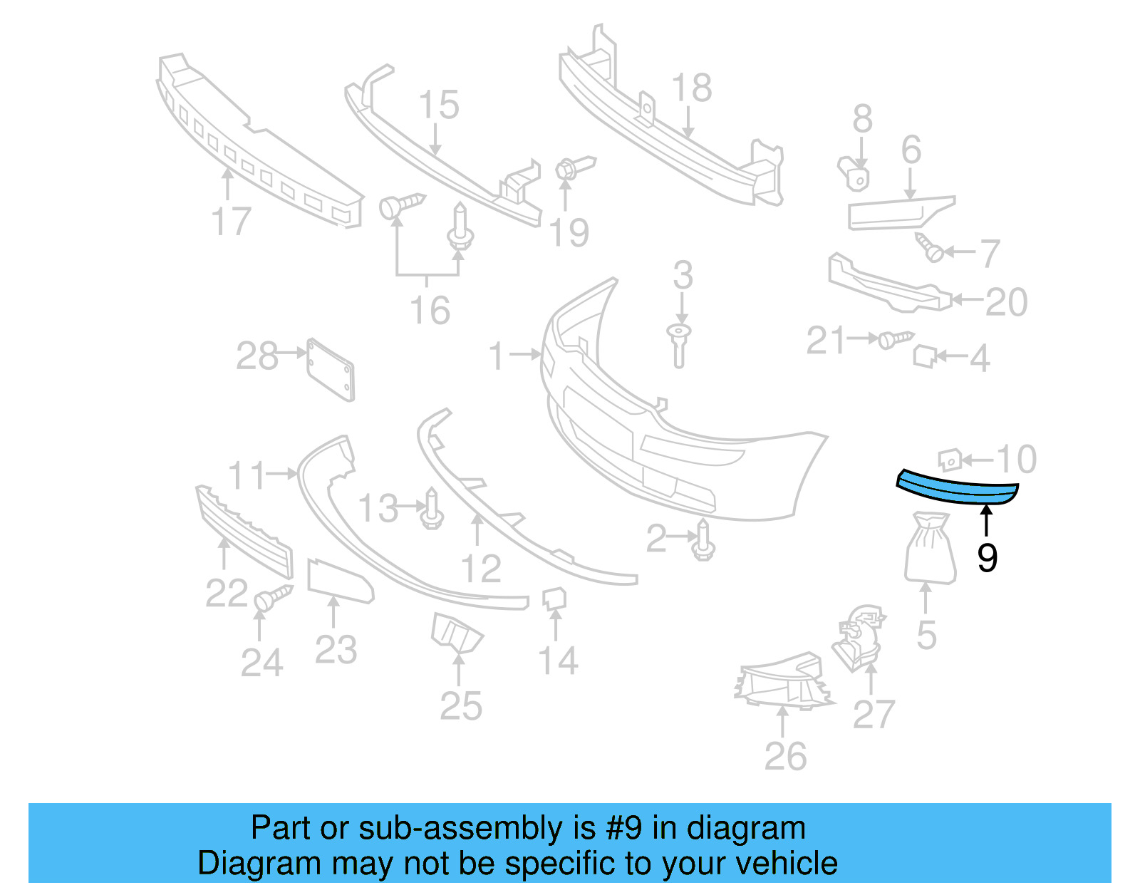 Molding 1K0-807-656-9B9 - View 2